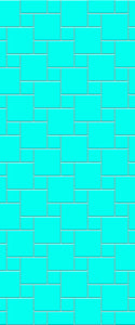 Blue Pin Wheel Tile Acrylic Shower Wall Panel 2440mm x 1220mm (3mm Thick) - CladdTech