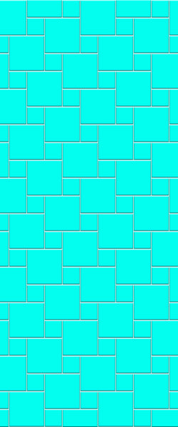 Blue Pin Wheel Tile Acrylic Shower Wall Panel 2440mm x 1220mm (3mm Thick) - CladdTech