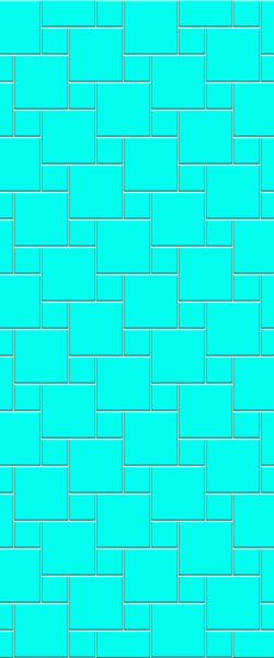 Blue Pin Wheel Tile Acrylic Shower Wall Panel 2440mm x 1220mm (3mm Thick) - CladdTech