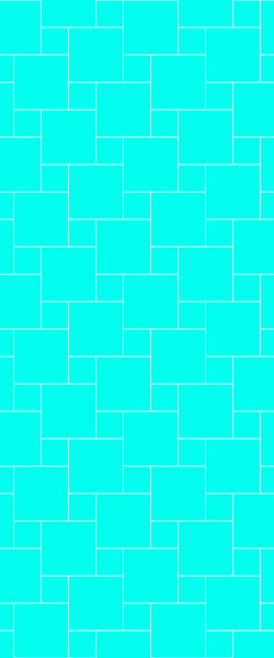 Blue Pin Wheel Tile Acrylic Shower Wall Panel 2440mm x 1220mm (3mm Thick) - CladdTech