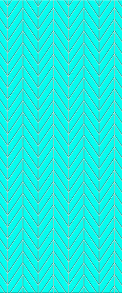 Blue Chevron Acrylic Shower Wall Panel 2440mm x 1220mm (3mm Thick) - CladdTech