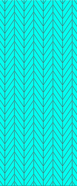 Blue Chevron Acrylic Shower Wall Panel 2440mm x 1220mm (3mm Thick) - CladdTech