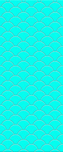 Blue Fishscales Acrylic Shower Wall Panel 2440mm x 1220mm (3mm Thick) - CladdTech