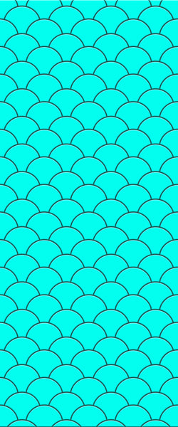 Blue Fishscales Acrylic Shower Wall Panel 2440mm x 1220mm (3mm Thick) - CladdTech