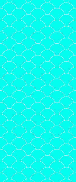Blue Fishscales Acrylic Shower Wall Panel 2440mm x 1220mm (3mm Thick) - CladdTech