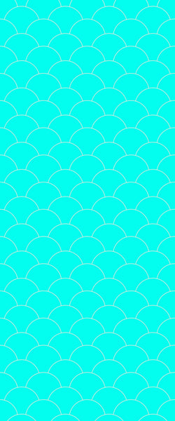 Blue Fishscales Acrylic Shower Wall Panel 2440mm x 1220mm (3mm Thick) - CladdTech