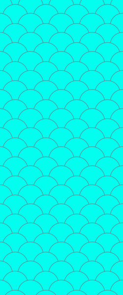 Blue Fishscales Acrylic Shower Wall Panel 2440mm x 1220mm (3mm Thick) - CladdTech