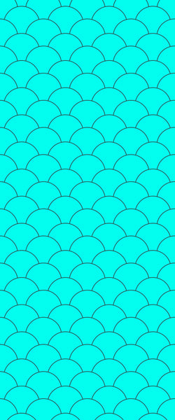 Blue Fishscales Acrylic Shower Wall Panel 2440mm x 1220mm (3mm Thick) - CladdTech