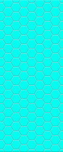 Blue Hexagons Acrylic Shower Wall Panel 2440mm x 1220mm (3mm Thick) - CladdTech