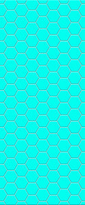 Blue Hexagons Acrylic Shower Wall Panel 2440mm x 1220mm (3mm Thick) - CladdTech