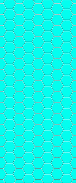 Blue Hexagons Acrylic Shower Wall Panel 2440mm x 1220mm (3mm Thick) - CladdTech