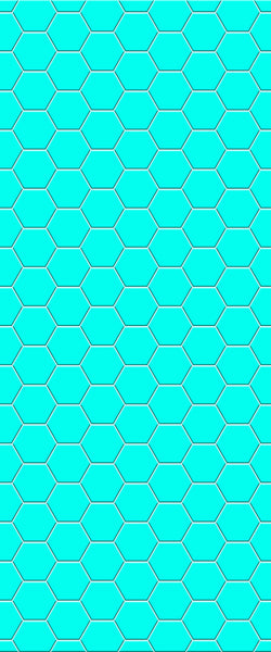 Blue Hexagons Acrylic Shower Wall Panel 2440mm x 1220mm (3mm Thick) - CladdTech