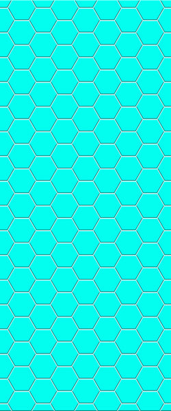 Blue Hexagons Acrylic Shower Wall Panel 2440mm x 1220mm (3mm Thick) - CladdTech