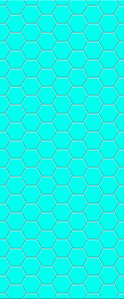 Blue Hexagons Acrylic Shower Wall Panel 2440mm x 1220mm (3mm Thick) - CladdTech