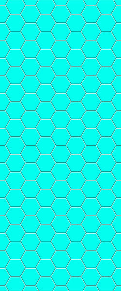 Blue Hexagons Acrylic Shower Wall Panel 2440mm x 1220mm (3mm Thick) - CladdTech
