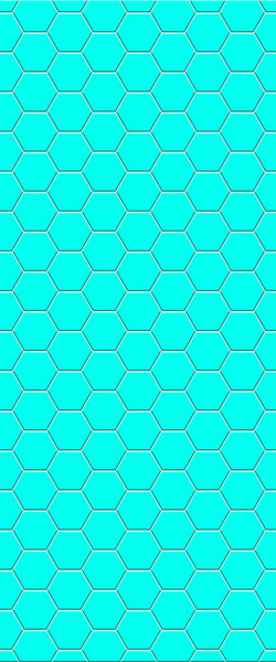 Blue Hexagons Acrylic Shower Wall Panel 2440mm x 1220mm (3mm Thick) - CladdTech