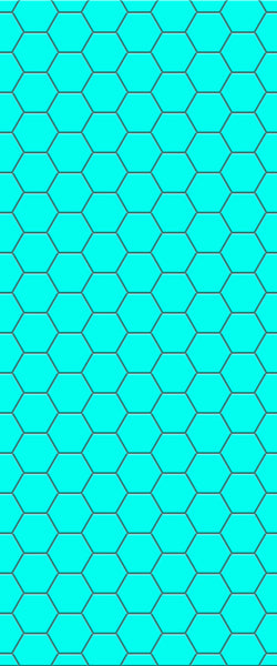 Blue Hexagons Acrylic Shower Wall Panel 2440mm x 1220mm (3mm Thick) - CladdTech