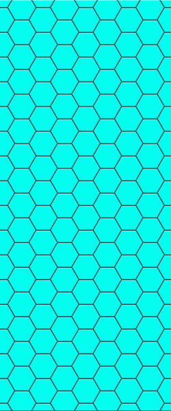 Blue Hexagons Acrylic Shower Wall Panel 2440mm x 1220mm (3mm Thick) - CladdTech