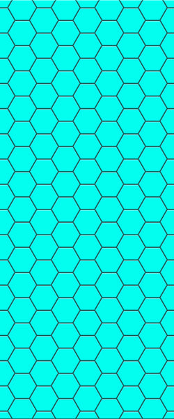 Blue Hexagons Acrylic Shower Wall Panel 2440mm x 1220mm (3mm Thick) - CladdTech