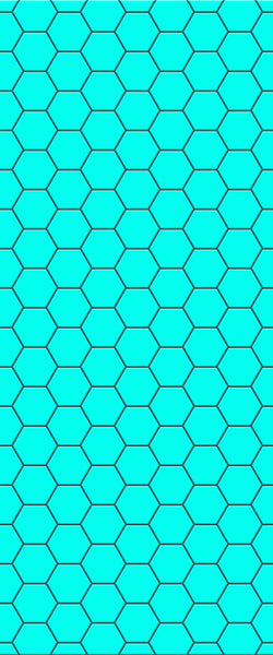 Blue Hexagons Acrylic Shower Wall Panel 2440mm x 1220mm (3mm Thick) - CladdTech