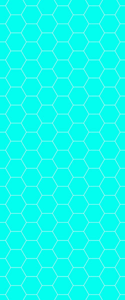 Blue Hexagons Acrylic Shower Wall Panel 2440mm x 1220mm (3mm Thick) - CladdTech
