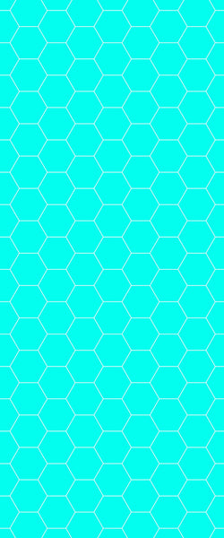 Blue Hexagons Acrylic Shower Wall Panel 2440mm x 1220mm (3mm Thick) - CladdTech