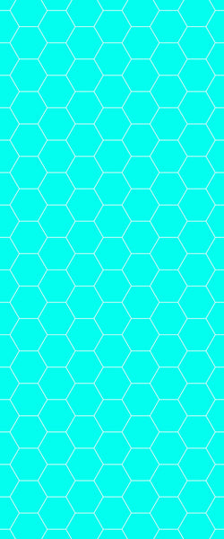 Blue Hexagons Acrylic Shower Wall Panel 2440mm x 1220mm (3mm Thick) - CladdTech