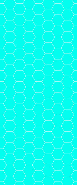 Blue Hexagons Acrylic Shower Wall Panel 2440mm x 1220mm (3mm Thick) - CladdTech