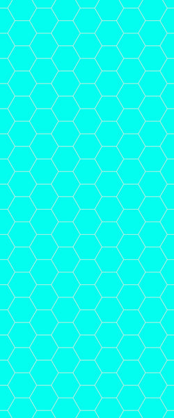 Blue Hexagons Acrylic Shower Wall Panel 2440mm x 1220mm (3mm Thick) - CladdTech