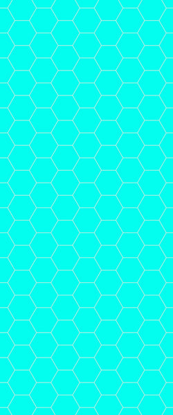 Blue Hexagons Acrylic Shower Wall Panel 2440mm x 1220mm (3mm Thick) - CladdTech