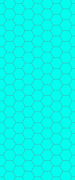 Blue Hexagons Acrylic Shower Wall Panel 2440mm x 1220mm (3mm Thick) - CladdTech