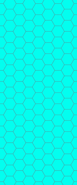 Blue Hexagons Acrylic Shower Wall Panel 2440mm x 1220mm (3mm Thick) - CladdTech