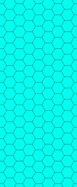 Blue Hexagons Acrylic Shower Wall Panel 2440mm x 1220mm (3mm Thick) - CladdTech