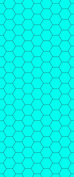 Blue Hexagons Acrylic Shower Wall Panel 2440mm x 1220mm (3mm Thick) - CladdTech