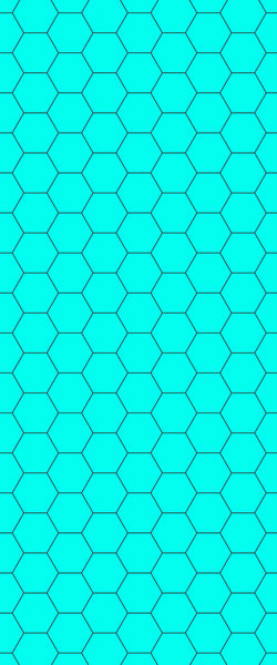 Blue Hexagons Acrylic Shower Wall Panel 2440mm x 1220mm (3mm Thick) - CladdTech