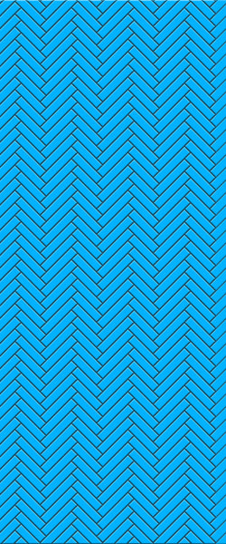 Blue Single Herringbone Tile Acrylic Shower Wall Panel 2440mm x 1220mm (3mm Thick) - CladdTech