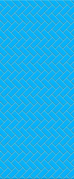 Blue Diagonal Herringbone Tile Acrylic Shower Wall Panel 2440mm x 1220mm (3mm Thick) - CladdTech