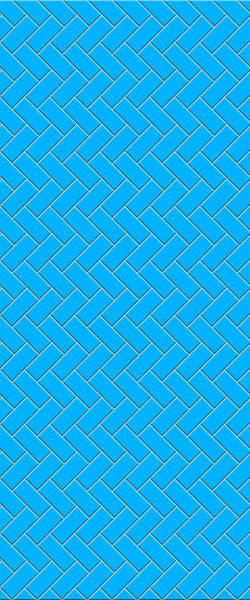 Blue Diagonal Herringbone Tile Acrylic Shower Wall Panel 2440mm x 1220mm (3mm Thick) - CladdTech