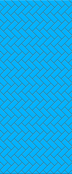 Blue Diagonal Herringbone Tile Acrylic Shower Wall Panel 2440mm x 1220mm (3mm Thick) - CladdTech