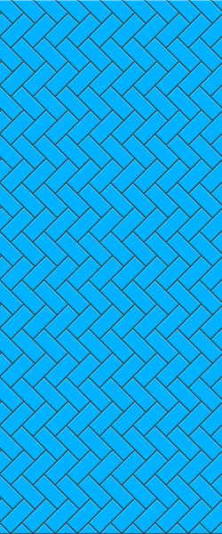 Blue Diagonal Herringbone Tile Acrylic Shower Wall Panel 2440mm x 1220mm (3mm Thick) - CladdTech