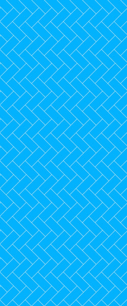 Blue Diagonal Herringbone Tile Acrylic Shower Wall Panel 2440mm x 1220mm (3mm Thick) - CladdTech