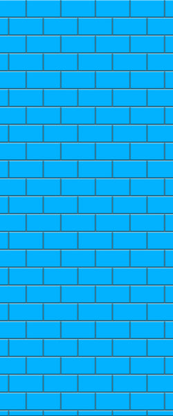 Blue Brick Tile Acrylic Shower Wall Panel 2440mm x 1220mm (3mm Thick) - CladdTech