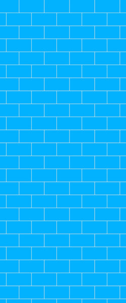 Blue Brick Tile Acrylic Shower Wall Panel 2440mm x 1220mm (3mm Thick) - CladdTech