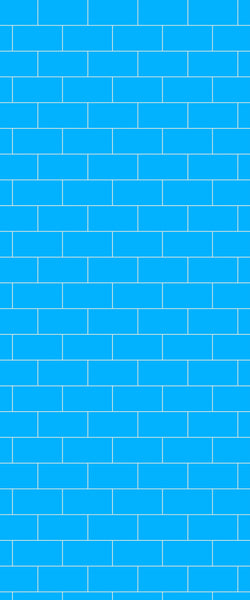 Blue Brick Tile Acrylic Shower Wall Panel 2440mm x 1220mm (3mm Thick) - CladdTech