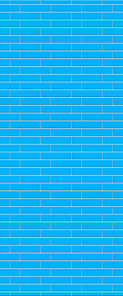 Blue Brickslips Acrylic Shower Wall Panel 2440mm x 1220mm (3mm Thick) - CladdTech