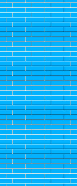 Blue Brickslips Acrylic Shower Wall Panel 2440mm x 1220mm (3mm Thick) - CladdTech