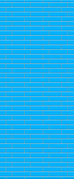 Blue Brickslips Acrylic Shower Wall Panel 2440mm x 1220mm (3mm Thick) - CladdTech