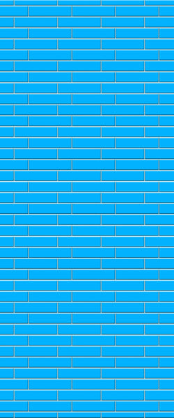 Blue Brickslips Acrylic Shower Wall Panel 2440mm x 1220mm (3mm Thick) - CladdTech