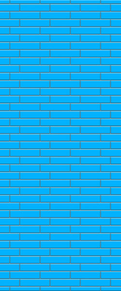 Blue Brickslips Acrylic Shower Wall Panel 2440mm x 1220mm (3mm Thick) - CladdTech