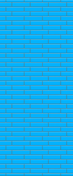 Blue Brickslips Acrylic Shower Wall Panel 2440mm x 1220mm (3mm Thick) - CladdTech